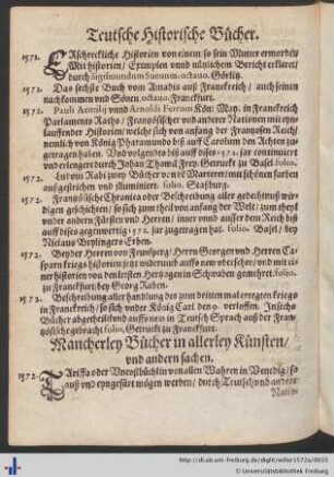 Mancherley Bücher in allerley Künsten und andern Sachen.