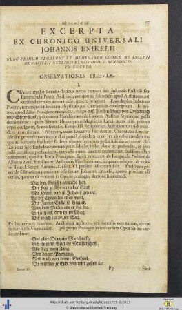 XLI. Excerpta Ex Chronico Universali Johannis Enikelii - L. Senatorium Sive Dialogus Historicus Martini Abbatis Scotorum Viennae Austriae.