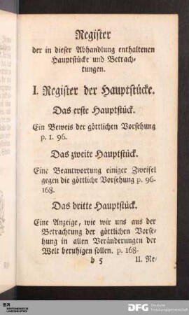 Register der in dieser Abhandlung enthaltenen Hauptstücke und Betrachtungen.