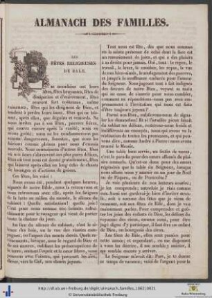 Les fêtes religieuses de Bâle.