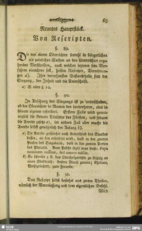 Neuntes Hauptstück. Von Rescripten
