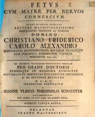 Fetus cum matre per nervos commercium