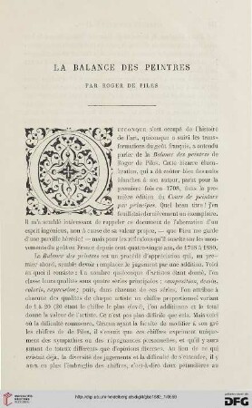 2. Pér. 25.1882: La balance des peintres par Roger de Piles