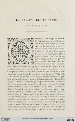 2. Pér. 25.1882: La balance des peintres par Roger de Piles