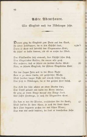 Achte Abentheure. Wie Siegfried nach den Nibelungen fuhr.