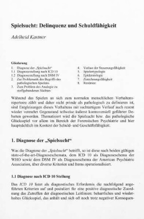 105-116, Spielsucht: Delinquenz und Schuldfähigkeit