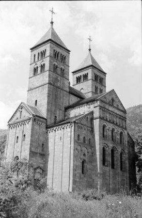 Murbach: Klosterkirche, ohne Vordergrund, Ostseite