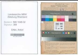 Entnazifizierung Anton Erfen , geb. 25.09.1887 (Beamter)