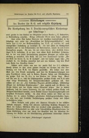 ¬Die¬ Kundgebung des II. Deutsch-evangelischen Kirchentags zur Schulfrage