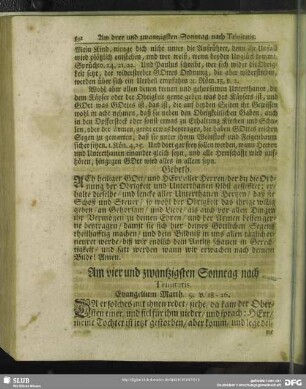 Am vier und zwantzigsten Sonntag nach Trinitatis