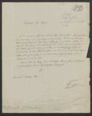 Brief von August Emanuel Fürnrohr an Carl Friedrich Philipp von Martius