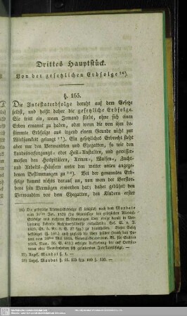 Drittes Hauptstück. Von der gesetzlichen Erbfolge
