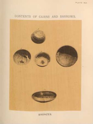 Contents of cairns and barrows. Bronzes