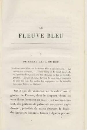 I. De Chang Hai a Ou-Hou