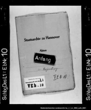 Land- und Viehschatzregister der Ämter Hagenburg und Bokeloh