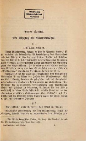 Hauseigenthümer und Miether nach dem zu Frankfurt a. M. geltenden Rechte : Ein prakt. Handbuch f. Miether u. Vermiether, Juristen u. Geschäftsleute