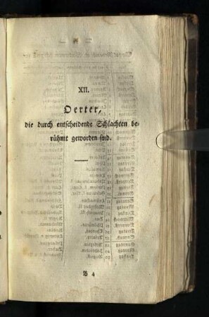 XII. Oerter, die durch entscheidende Schlachten beruehmt geworden sind