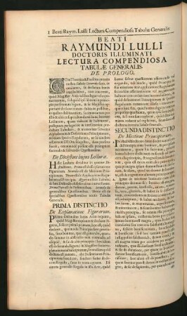 Beati Raymundi Lulli Doctoris Illuminati Lectura Compendiosa Tabulae Generalis