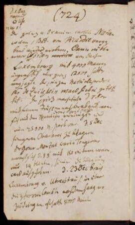 724-743, 5. August 1784 Der Prinz von Oranien... - 4. Sept. 1784 Polit. Journal Julius 1784