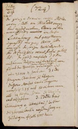 724-743, 5. August 1784 Der Prinz von Oranien... - 4. Sept. 1784 Polit. Journal Julius 1784