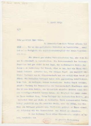Brief an Robert Oehme : 04.04.1913
