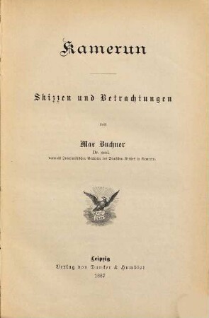 Kamerun : Skizzen und Betrachtungen