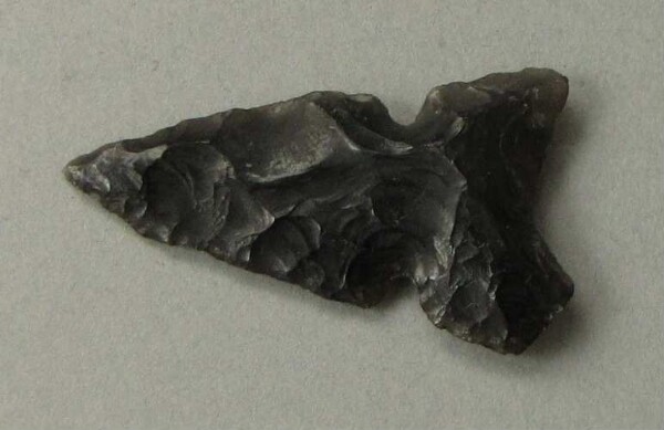 Arrowhead made from obsidian