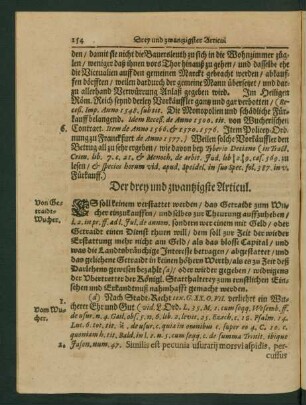 Der drey und zwantzigste Articul.