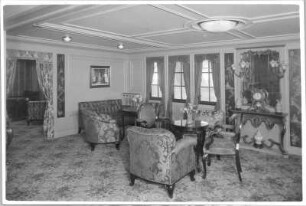 Passagierschiff : Passagierschiff. Salon im chinesischen Stil (Ausstattung Deutsche Werkstätten AG Hellerau)