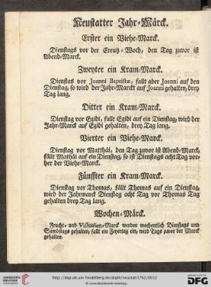 Neustatter Jahr = Maerck