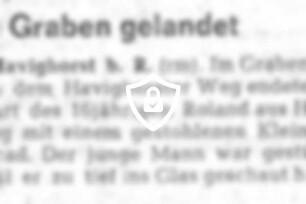 Im Graben gelandet