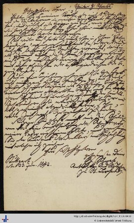 Brief von Gustav Schwab an Franz Karl Grieshaber (23.06.1842)
