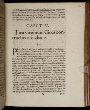Caput IV. Iura virginum circa contractus enucleans