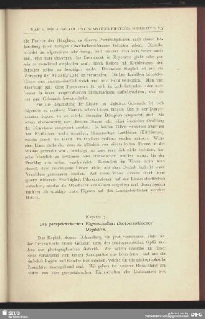 Kapitel 7. Die perspektivischen Eigenschaften photographischer Objekte