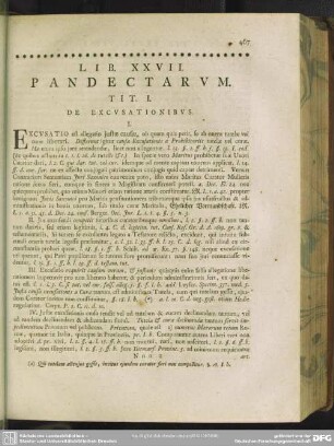 Lib. XXVII. Pandectarum