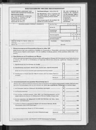 Zusatzerhebung 1968 zum Industriebericht