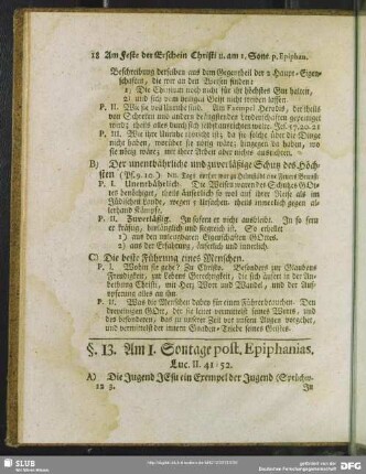 §. 13. Am 1. Sontage post. Epiphanias. Luc. 11. 41 - 52.