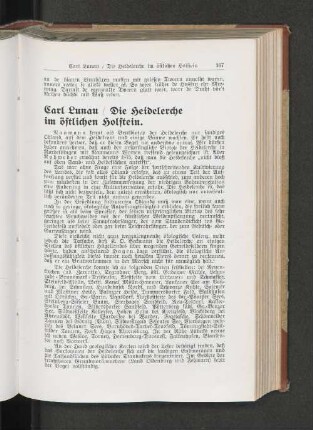 Die Heidelerche im östlichen Holstein.