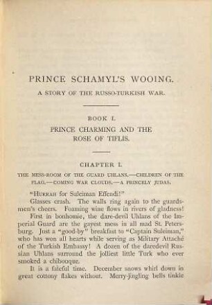 Prince Schamyl's wooing : a story of the Caucasus-Russo-Turkish war