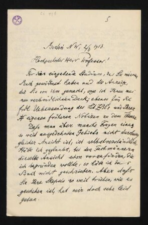 Brief 5: 02.03.1913