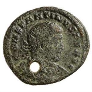 Münze, Follis, Aes 3, 316 n. Chr.
