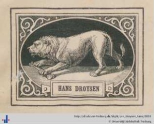 [Provenienz]: Droysen, Hans