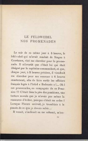 Le Feldwebel nos promenades