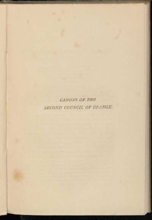 Canons of the second council of Orange