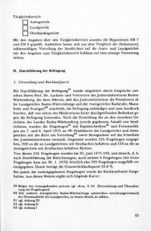 II. Durchführung der Befragung