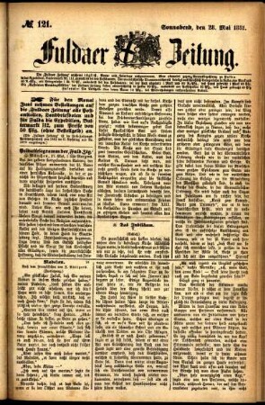 Ausgabe vom Samstag, den 28. Mai 1881.