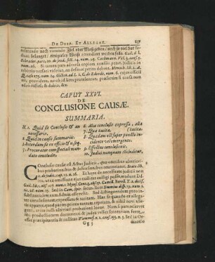 Caput XXVI. De conclusione Causae.