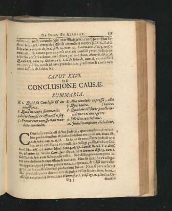 Caput XXVI. De conclusione Causae.