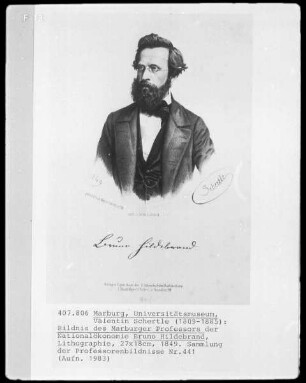 Bruno Hildebrandt (1812-1878), 1841-1851 Professor der Staatswissenschaften in Marburg