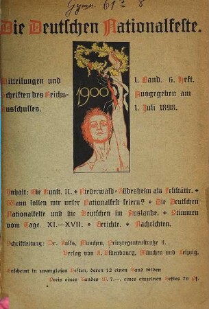 Deutsche Nationalfeste : Mitteilungen und Schriften des Ausschusses, 6